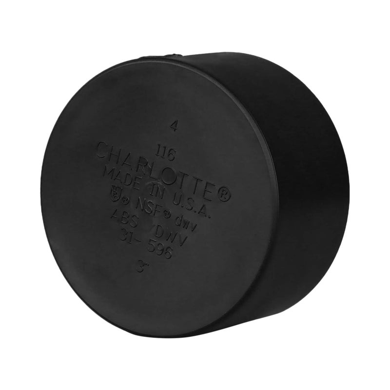 CHARLOTTE PIPE 3 DWV Cap DWV (Drain, Waste and Vent) (1 Unit Piece) - Image 1